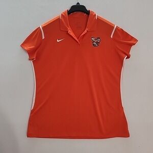 Nike Dri-FIT Women 2XL Orange Gameday Polo Shirt Hornet Mascot 658063-821